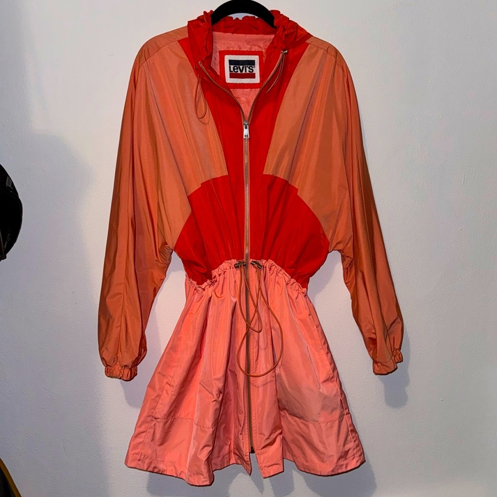 Levi’s Medium Windbreaker/Rain Jacket With Hood - image 1